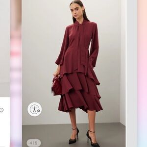 Osman Yousefzada Ruffle Button Down Dress, Size: 6